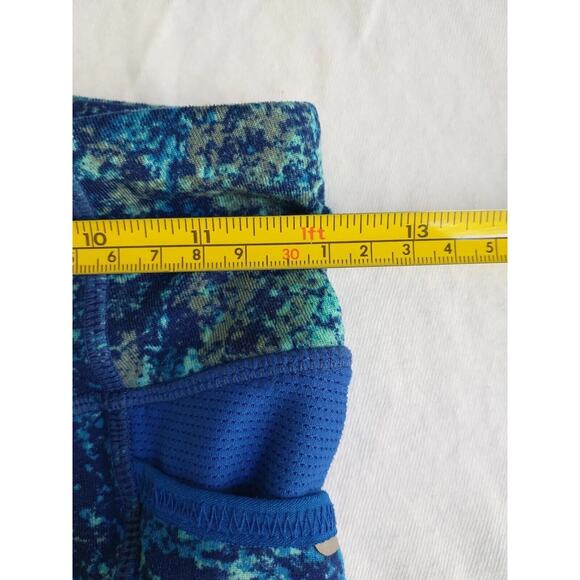 Athleta Blue Splatter Be Free Crop Leggings Capris Sz XXS - Picture 10 of 11